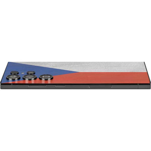 Czech Republic Flag Distressed Galaxy S24 Ultra Skin